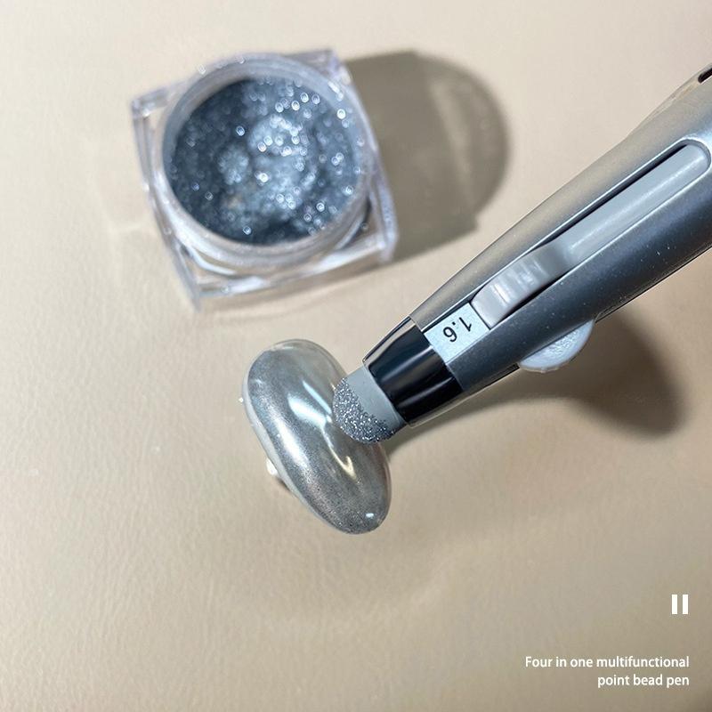 Nail Point Diamond Pen 4-In-1 Embellishment Rotating Nail Point Painting Brush Ballpoint Design Art Tool Manicure Tip Dot Paint