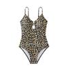 Leopard Printed Cut Out Underwired Women Swimwear One Piece Swimsuit Female High Leg Cut Bather Bathing Suit Swim