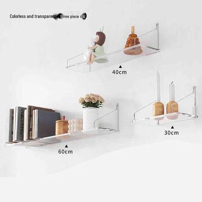 Clear Acrylic Wall Mounted Floating Shelf Set