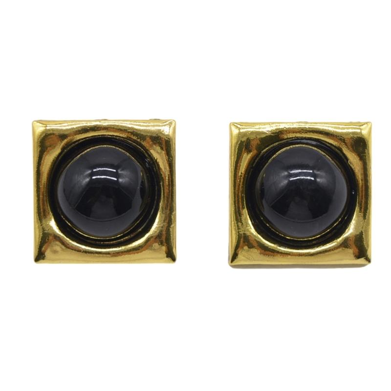 Vintage Geometrické Čtvercové Perlové Náušnice pro Ženy Retro Designy Přenosné a Pohodlné na Párty nebo pro Každodenní Nošení