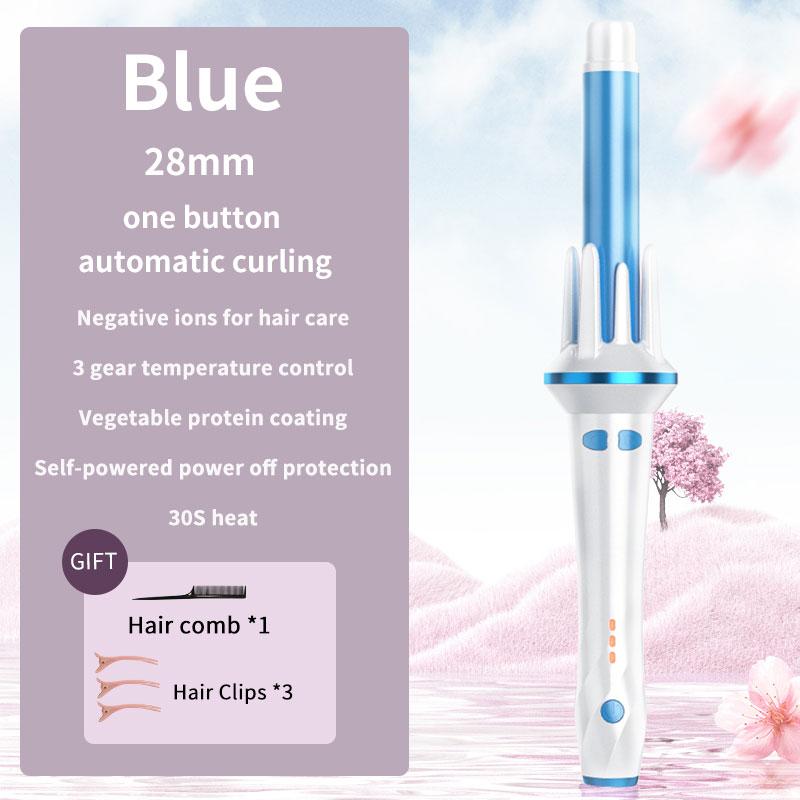 

Плойка для завивки волос, Профессиональная керамическая плойка Автоматическая вращающаяся на 360 градусов плойка для длинных волос Электрическая AU