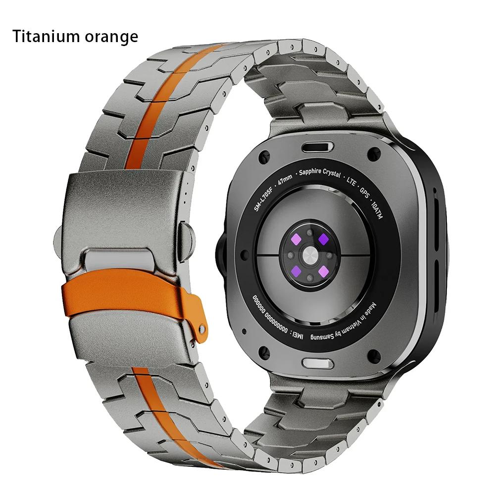 

Титановий розкішний ремінець для Samsung Galaxy Watch Ultra 47mm Ремінець для SAMSUNG ULTRA GALAXY 47MM Чоловічий ремінець для годинника Браслет Galaxy Ultra Galaxy Watch7 Ultra 47mm