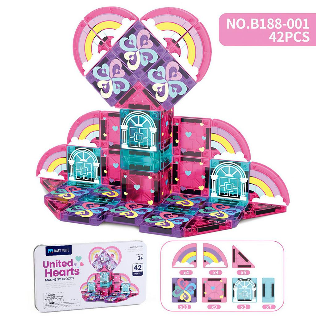 Portable Magnetic Tile Set: Travel-Friendly Educational Toy for Building and Creativity - Christmas Gift