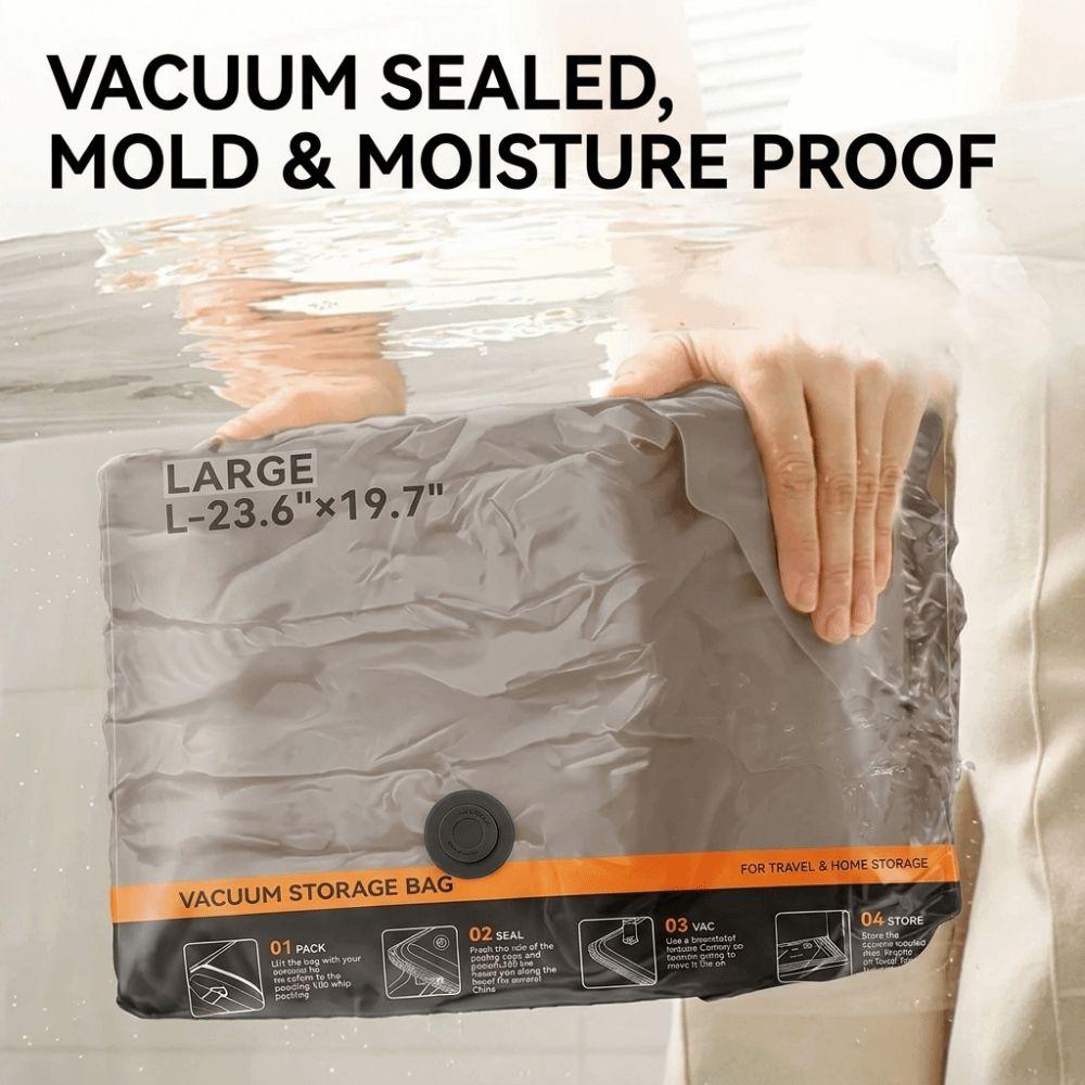 Space Saving Vacuum Compression Bag Double Seal Compression Bag Vacuum Storage Bag  Home Closet