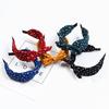 Sweet Polka Dot Print Bowknot Hair Hoop Women Wide Band Cloth Headband Headwrap