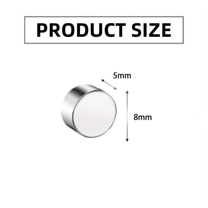 

10pcs 8mm x 5mm Round Magnets - Nickel Plated (Ni-Cu-Ni) for DIY, Crafts, Science Projects - Durable & Corrosion Resistant