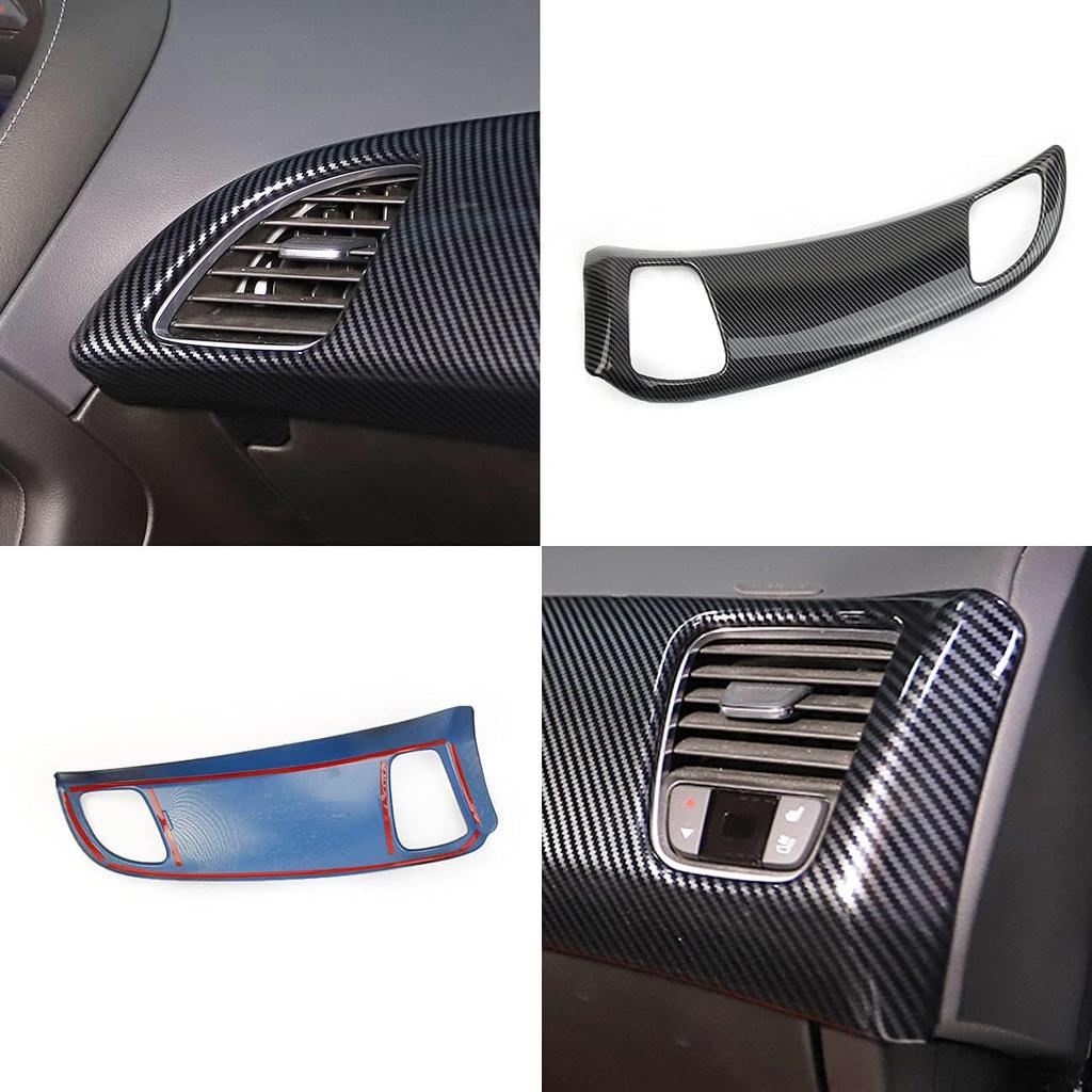 Korlot Carbon Fiber Dashboard Panel Decor Cover for Chevrolet Corvette C7 2014-2019