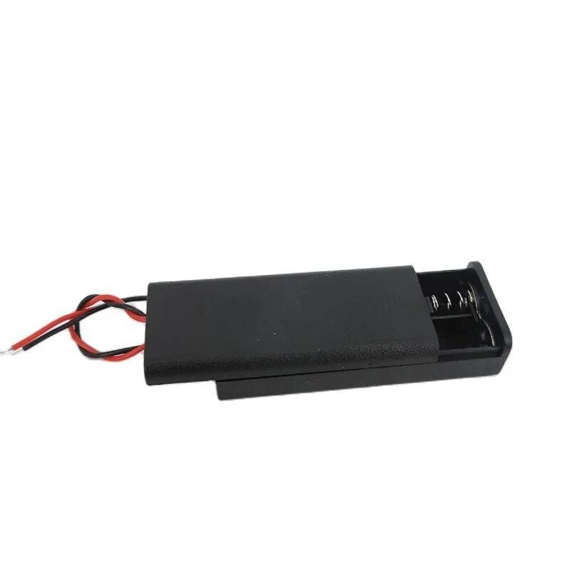 1pcs 5pcs 2 Slot AAA Battery 4.5V 2X1.5V Holder Case Box 2pin Dc Leads ON/OFF Switch Cover Standard Battery Diy Container