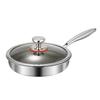 Titanium 316L Non-Stick Stainless Steel Frying Pan, Flat-Bottomed, Universal for Induction and Gas Stoves, Ideal for Commercial Use and Fried Eggs.