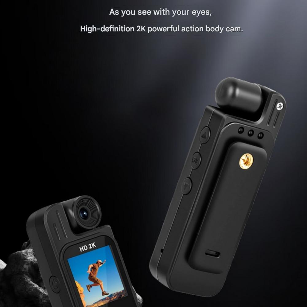 Ultra-Compact High-Definition 2K Body Cam, Bicycle Dash Cam, Motorcycle Action Cam