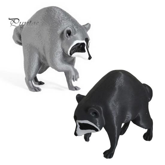 Quirky Table Decorations 3D Printed Racoon Figurine, Cute Raccoon Statue, Funny Desk Buddy, Animal Statue Small Collectible Figure for Home