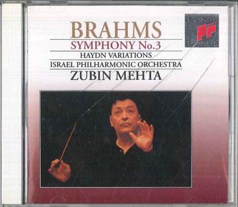 CD BRAHMS, ISRAEL PHILHARMONIC ORCHEST - Symphony No. 3, etc. SRCR9604 SONY Japan Obi Classical Used