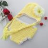 Newborn Photography Props Infant Costume Outfit with Flower Headband Baby Girl Fotografia Crochet Costumes