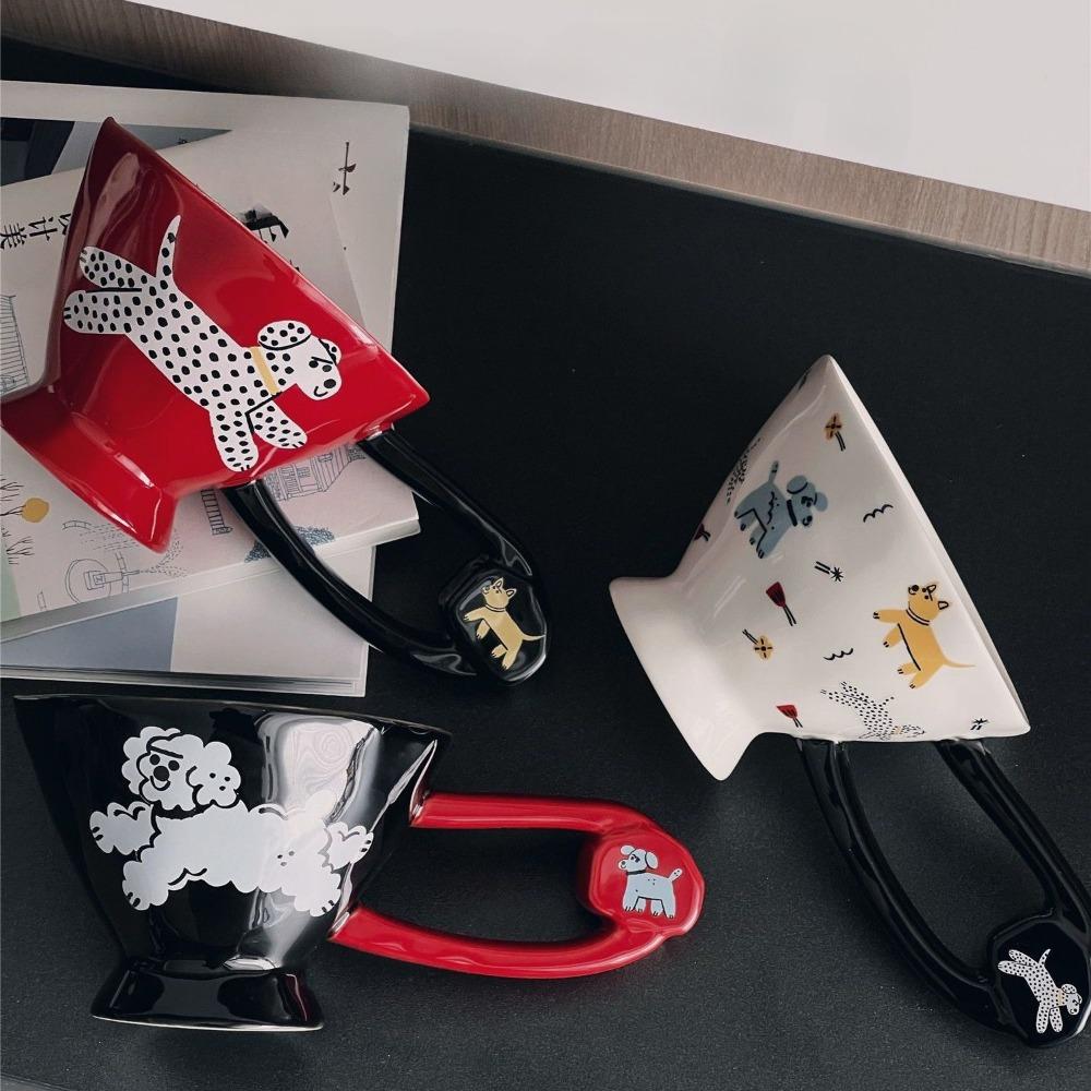 

Необычная керамическая кружка с большим ушком, 280 мл, креативная кружка для домашних животных в виде щенка, офисные чашки для завтрака, персонализированные рождественские кружки 280ml