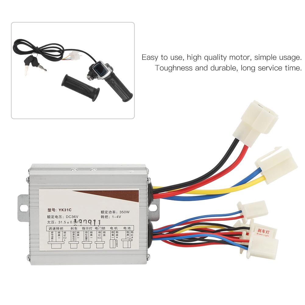 36V350W Electric Quantity Throttle Grip with Lock Controller Accessory for Electric Bike