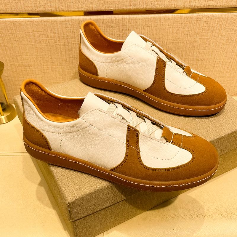Fashion Genuine Leather Casual Shoes Men's Lace Up Oxford Shoes Outdoor Jogging Shoes Leisure Walk Man Tenis Masculino Simple Sneakers