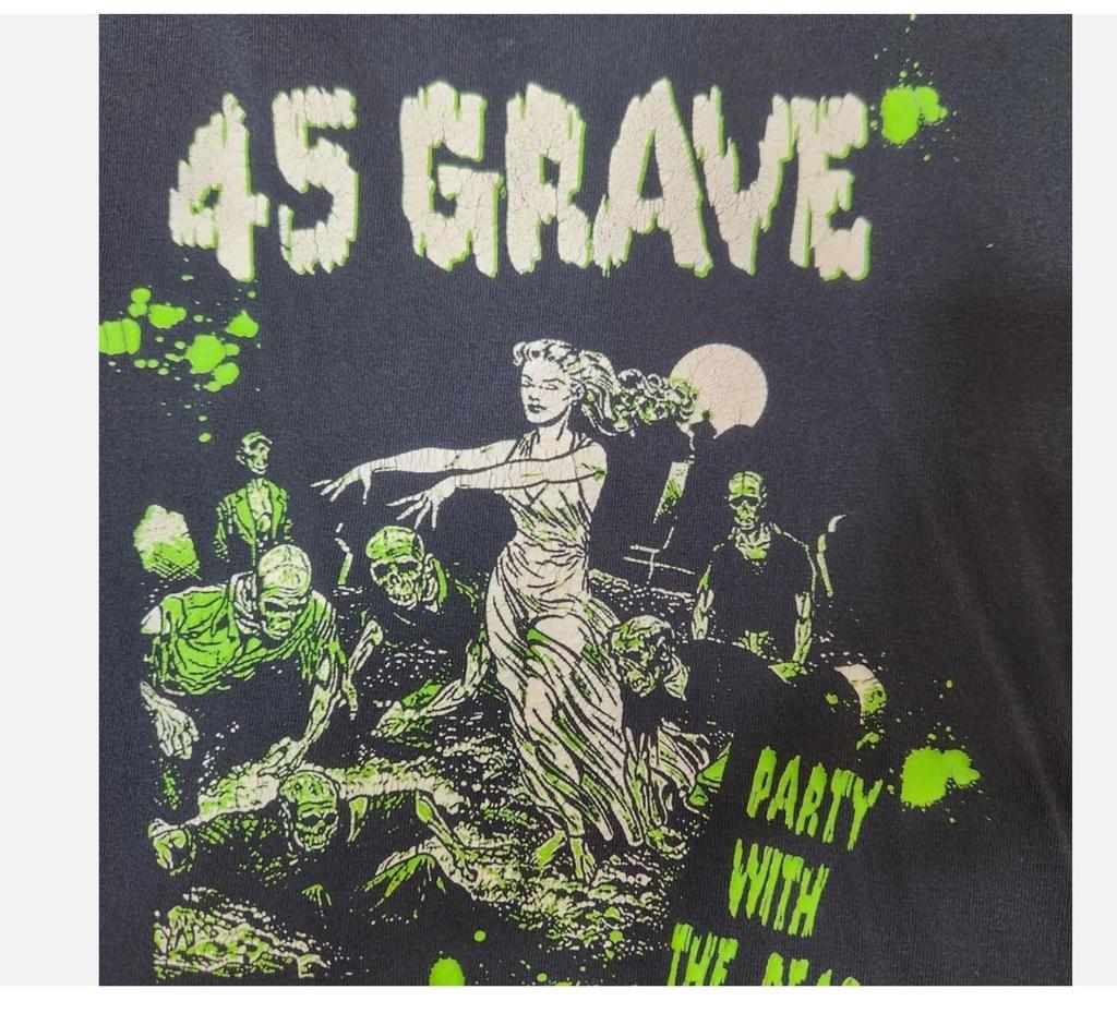 45 Grave Party With The Dead Koszulka Czarna Unisex S-4XL