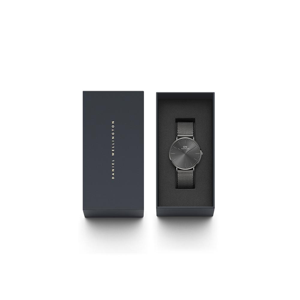 Danielwellingteon Classic Mesh Graphite Gray Metal Watch
