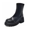 Thick-soled Boots Women's Autumn and Winter New Personalized Trendy Shoes Waterproof Table Thick Heel Elastic Thin Boots Medium Boots