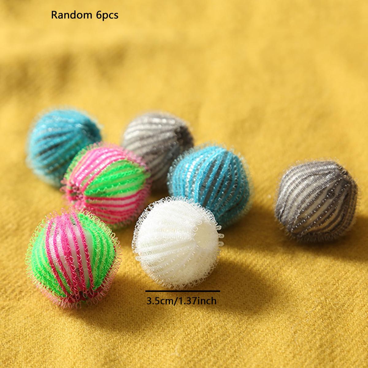 

6pcs-Reusable Laundry Ball for Pet Hair Removal, Decontamination & Anti-Tangle Ball for Drum Washing Machines-random color