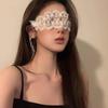 Lace BDSM Blindfold with Sheer Mesh Adjustable Sensory Deprivation Mask for Couples' Roleplay Soft Breathable Discreet Adult Toy for Intimate Foreplay