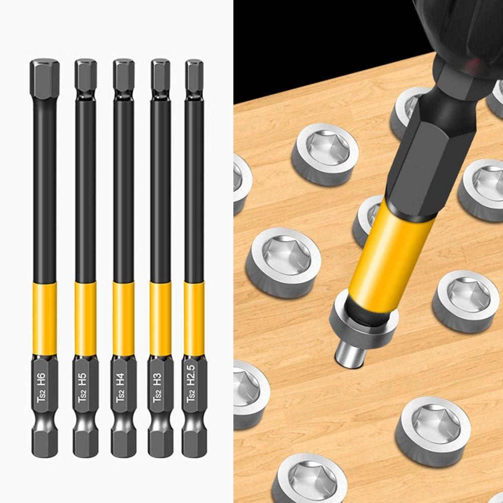 Strong Magnetic Internal Hex Bit S2 Steel Screwdriver Bit Set  for Electric Drill