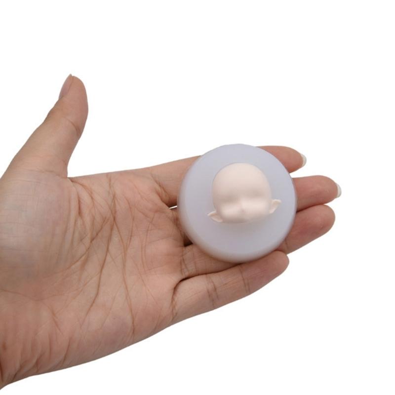 3DFairy Head Baby Face Silikonform Handgjord Tvållera Gipsform Fondant Chokladform Kex Socker Hantverksform DIY