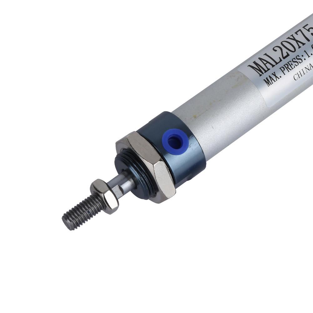 MAL 20mm Einzel Rod Doppeltwirkend Mini Pneumatische Luft Zylinder Aluminium Legierung (75 mm Hub)