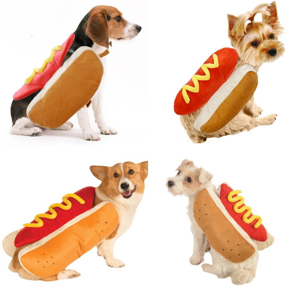 Entzückende Baumwoll-Hotdog-Haustierkleidung für kleine Hunde und Katzen. Perfekt für festliche Feiern.