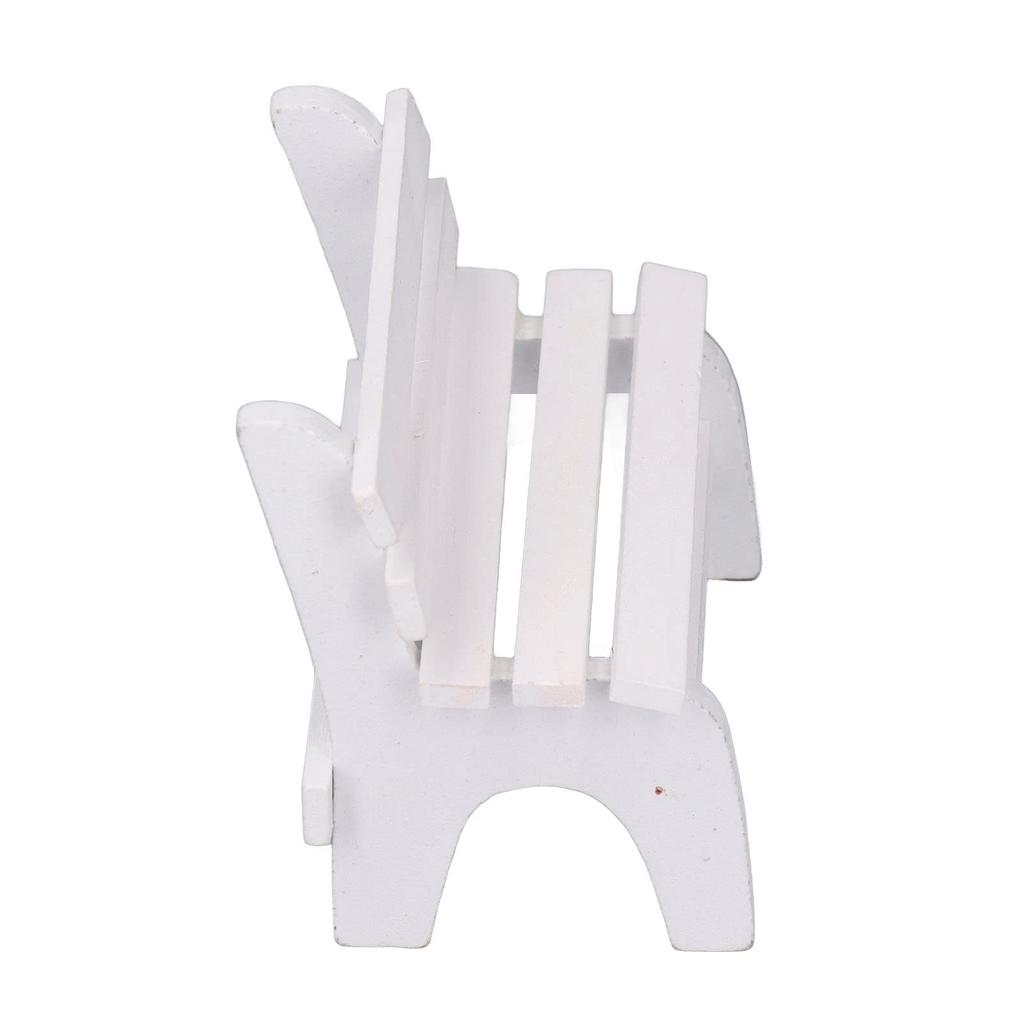 Scale Wooden Dollhouse Bench Miniature Garden Bench with Rounded Beautiful Decorative 112 Model, Corners, White,