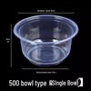 Shengbilai Transparent Disposable Plastic Round Bowls