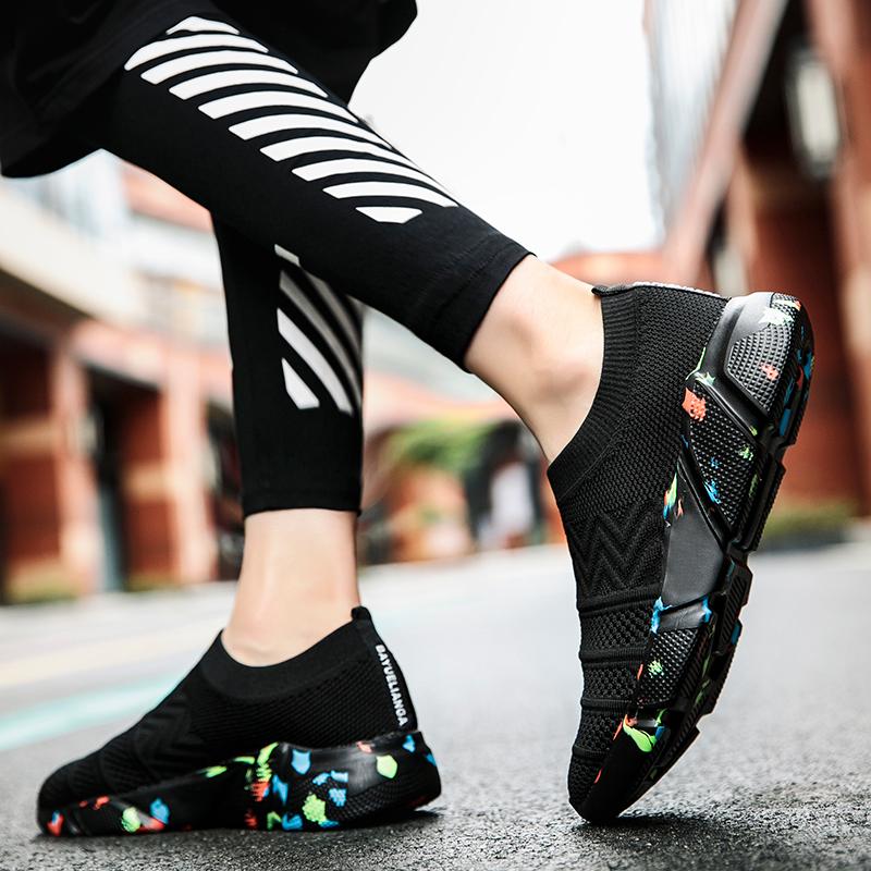 Large Size Couple's Anti Slip Wear-resistant Breathable Fashion Socks Outdoor Sports Shoes Casual Shoes One Foot Push