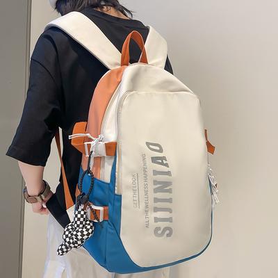 Mochila Estudantes do Ensino Fundamental Meninas Estudantes do Ensino Médio Mochilas de Cor Contrastante Estudantes do Ensino Médio Mochilas,