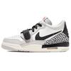 Jordan Legacy 312 Leather Cushioning, Wear Resistant Low top Vintage Basketball Shoes GS Black White Gray CD9054-101(Team414-)