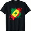 T-shirt Ballon de Football avec le Drapeau du Sénégal