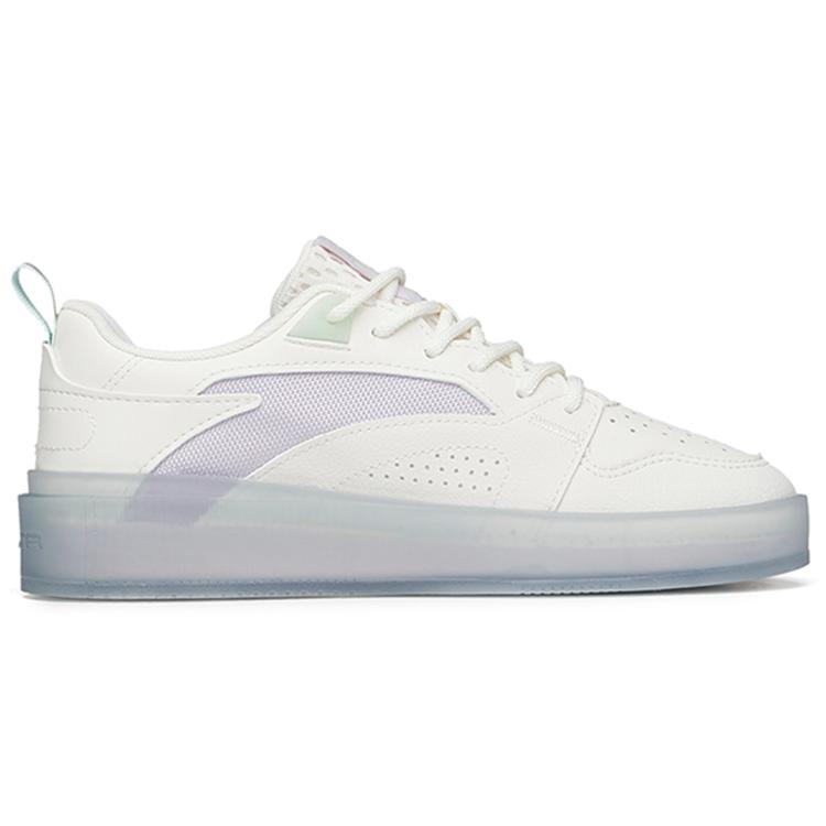 New Care Bears x Anta Slip Resistant Cushioning Abrasion Resistant Breathable Low top Skateboard Shoes Women's White Purple 122228040-2