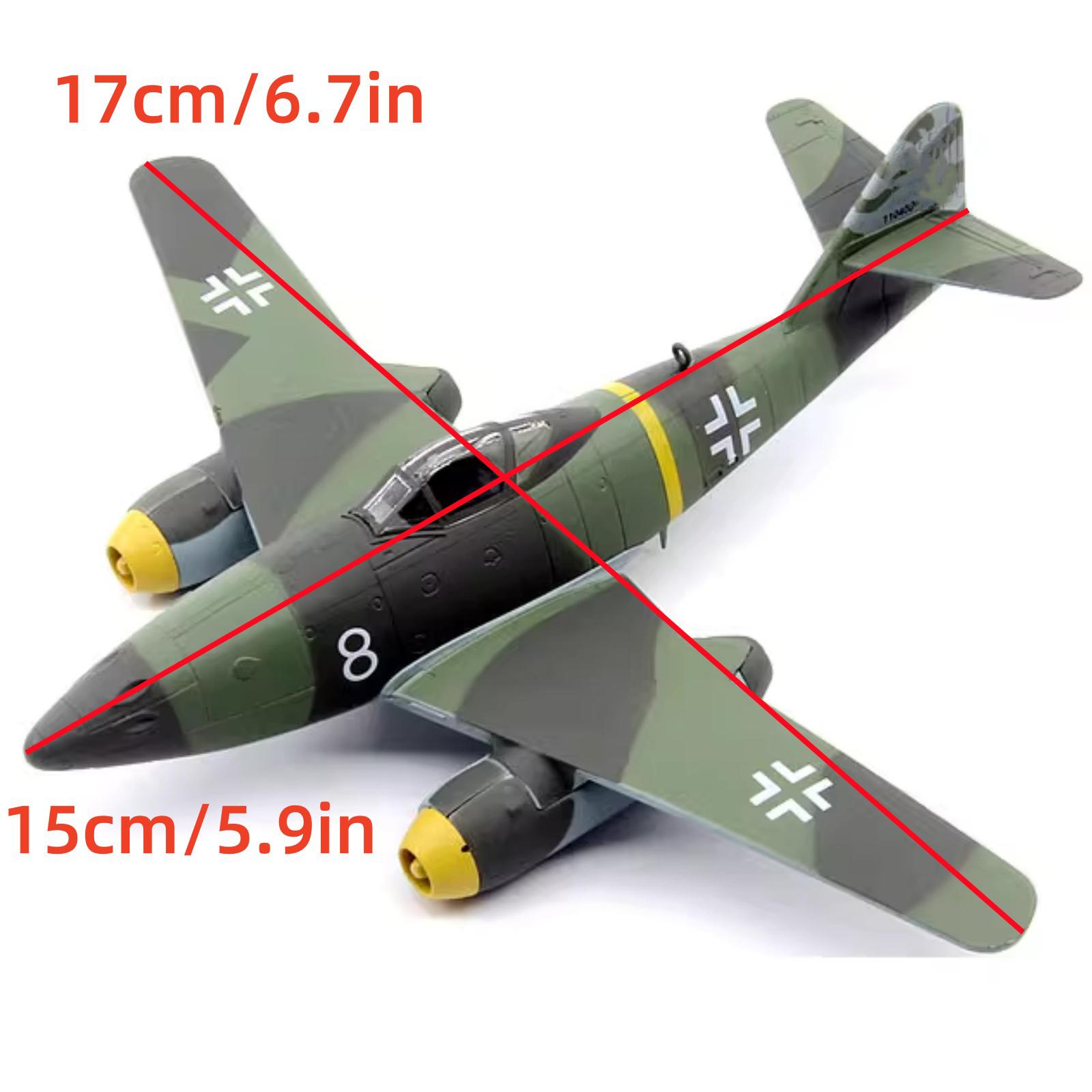 15cm Diecast  1/72 WWII German Messerschmitt Me-262 Fighter Model Collection Alloy Metal Aircraft Model W/ Stand Decor Gift United States