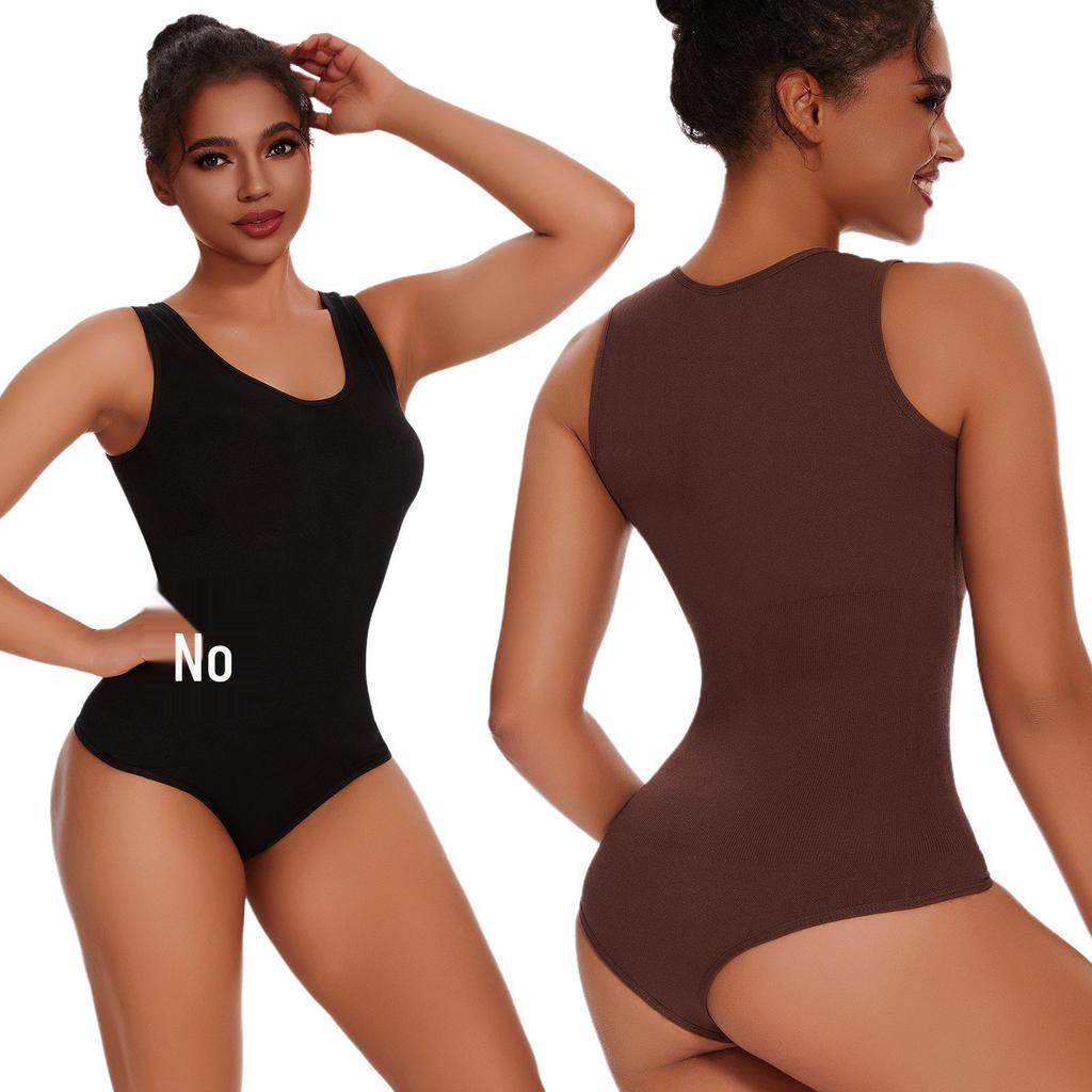 European & American Style Shaping Thong Bodysuit: Wide Strap, Tummy Control, Open Crotch, Butt Lifting, Strappy Bra, Bust Support