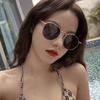 Sunglasses Women'S Trendy Retro Sunglasses Street Shooting Round Frame Glasses