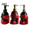 Black And Red Soap Bottle 200ml Dispensing Bottle, Smooth Foaming Artistic Design Large Capacity Dispenser for Bathroom Decor Hand
