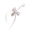 Girls Elegant Ballet Dance Shoe Keychain, Charm Pendnat Fashionable Bag Charm with Pearlescent Bowknot Designs