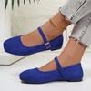 Scarpe Mary Jane Piatte in Stile Francese con Una Singola Fibbia, Punta Quadrata e Design a Taglio Basso, Che Esprimono Un Fascino Retrò