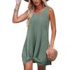 Womens Twisted Mini Dress Sleeveless Swimsuit Coverup Bathing Suit Beach Vacation Clothes 2025