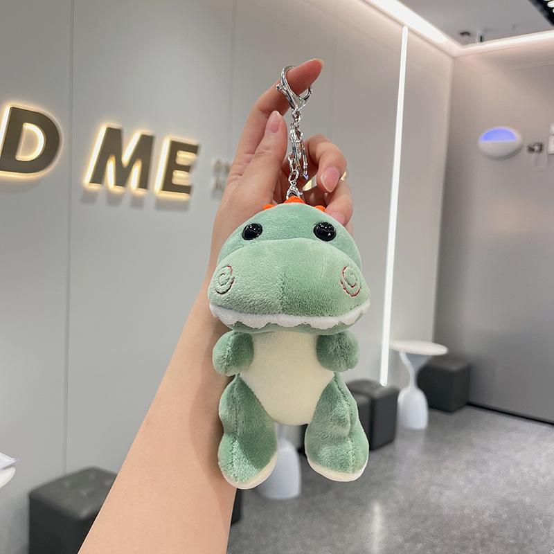 Cartoon little dinosaur plush schoolbag hanger doll figurine keychain pendant ornament doll plush toy small gift