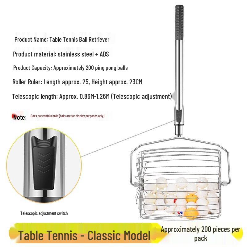Adjustable Lightweight Table Tennis Ball Picker