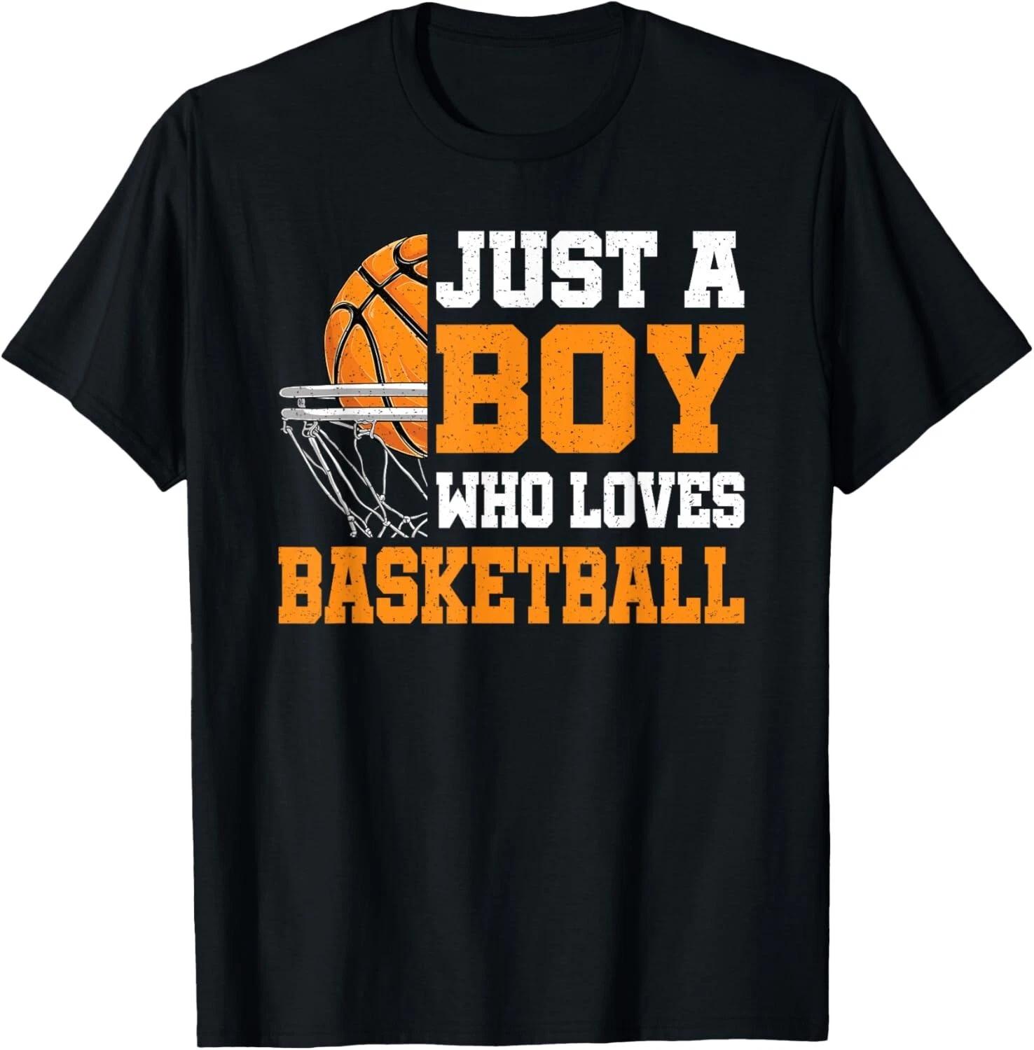 Just A Boy Who Loves Basketball Funny Boys Basketball Player Unisex T-Shirt S