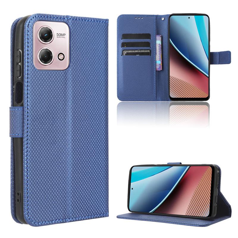 Leather Flip Cover for Motorola G 2024/G 5G 2024,G Power,G Play,Edge 2024 PU Leather Lanyard Flip Protective Case