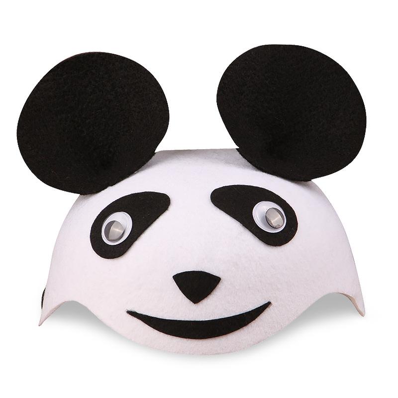 Cartoon Animal Party Kids Hat Children's Day Stage Performance Props Zoo Carnival Felt Hat Zodiac Rabbit Mouse Headdress