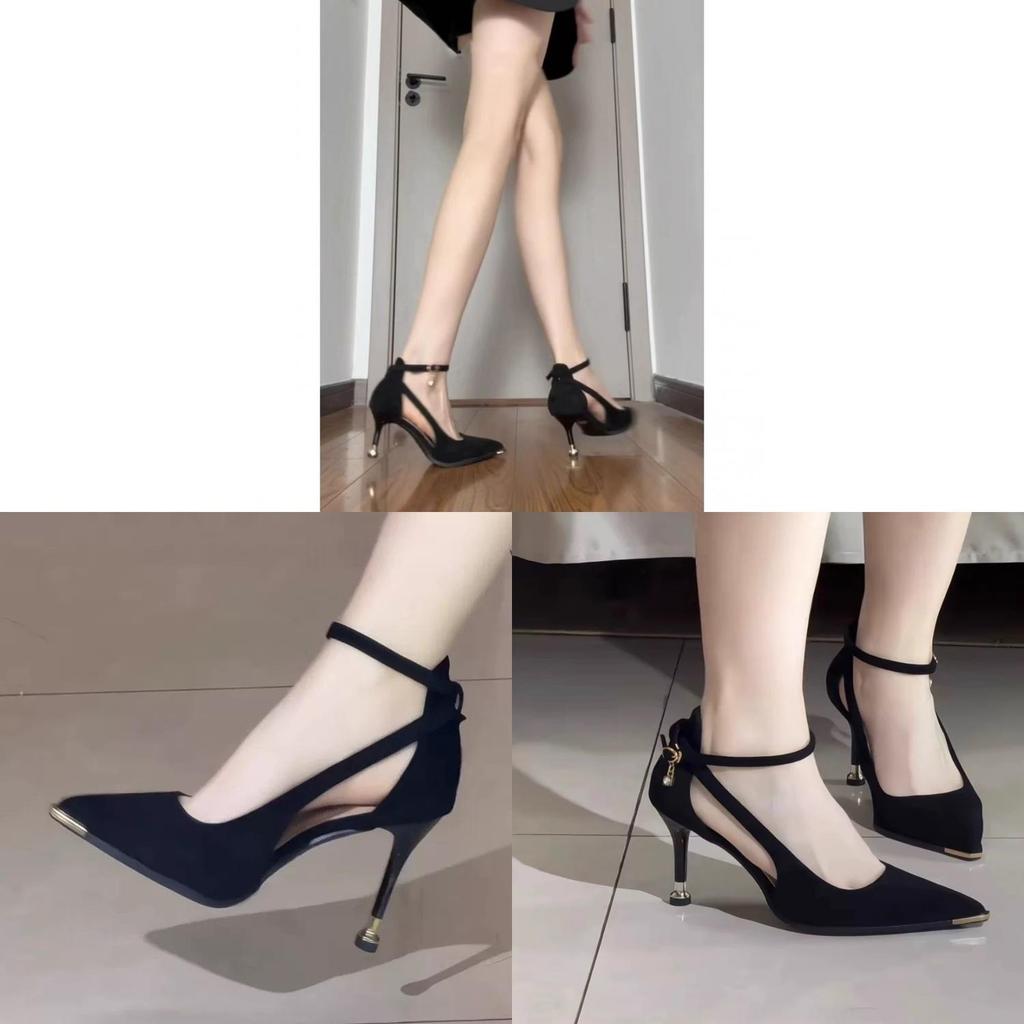 Fall 2025 High Heels For Women With Pointed Toe And Strap Closure For Daily Style