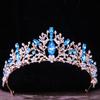 DIEZI Baroque Vintage Princess Queen Bridal Crown Headwear Crystal Tiara For Women Wedding Crown Hair Dress Accessories Zircon